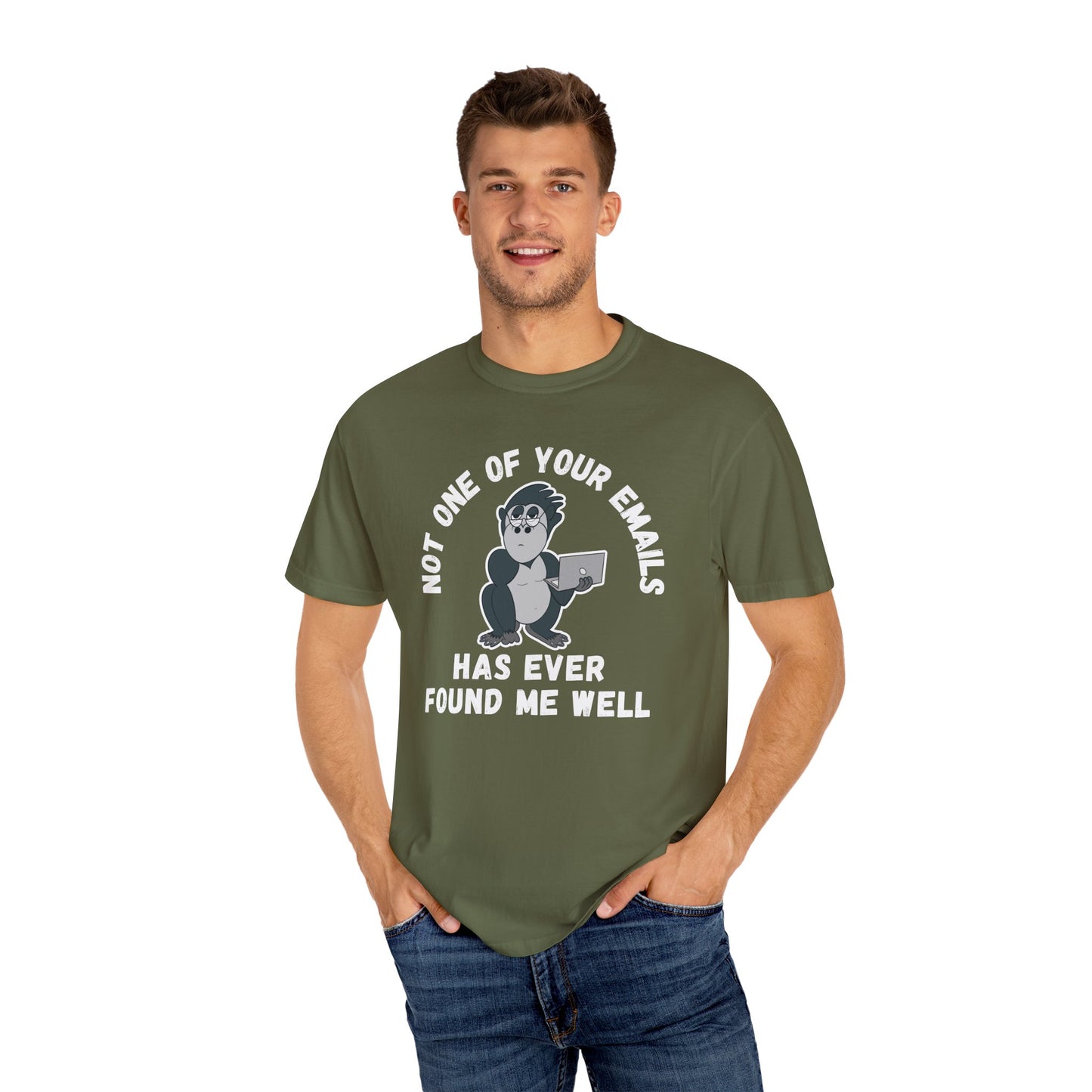 Irked Gorilla Unisex T-shirt 'Not One of Your Emails Has Ever Found Me Well'