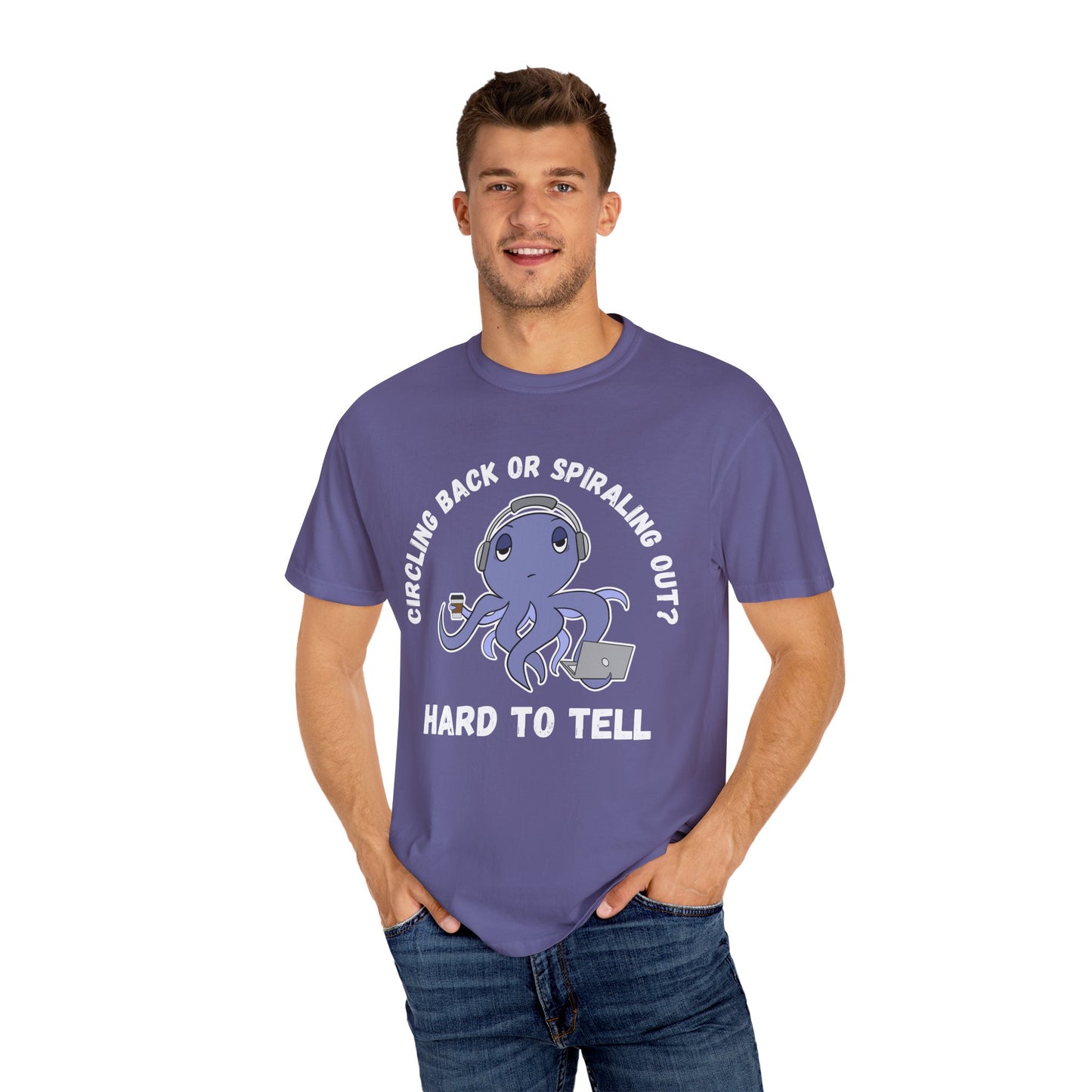 Irked Octopus 'Circling back or spiralling out' for Office Workers, Unisex T-shirt