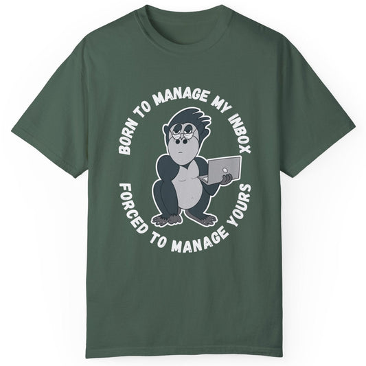 Irked Gorilla Born to Manage My Inbox, Unisex Tshirt